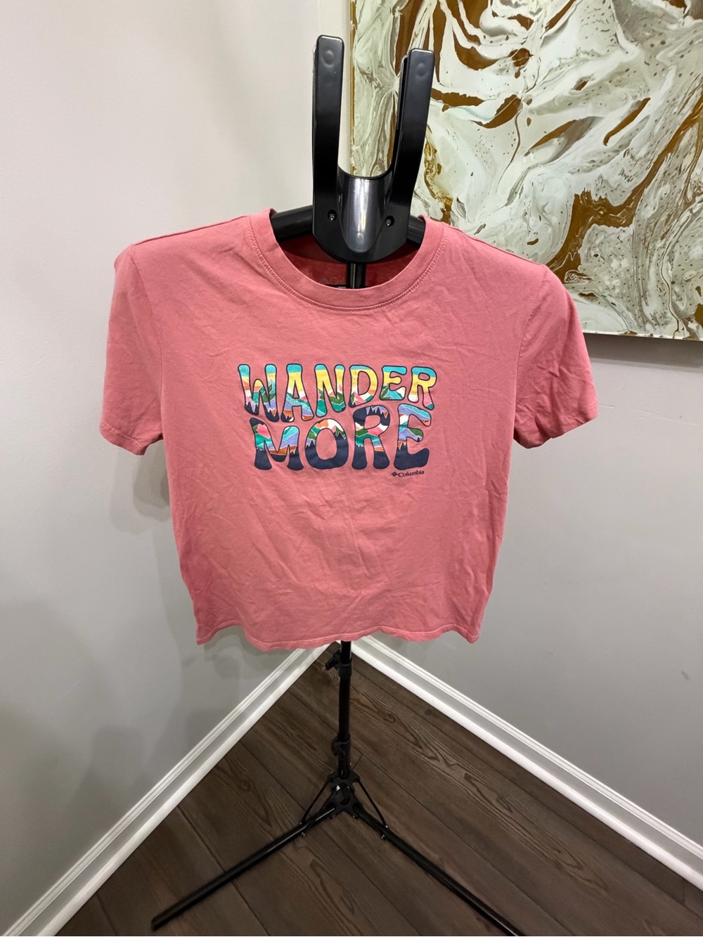 Columbia Pink 'Wander More' Graphic Tee